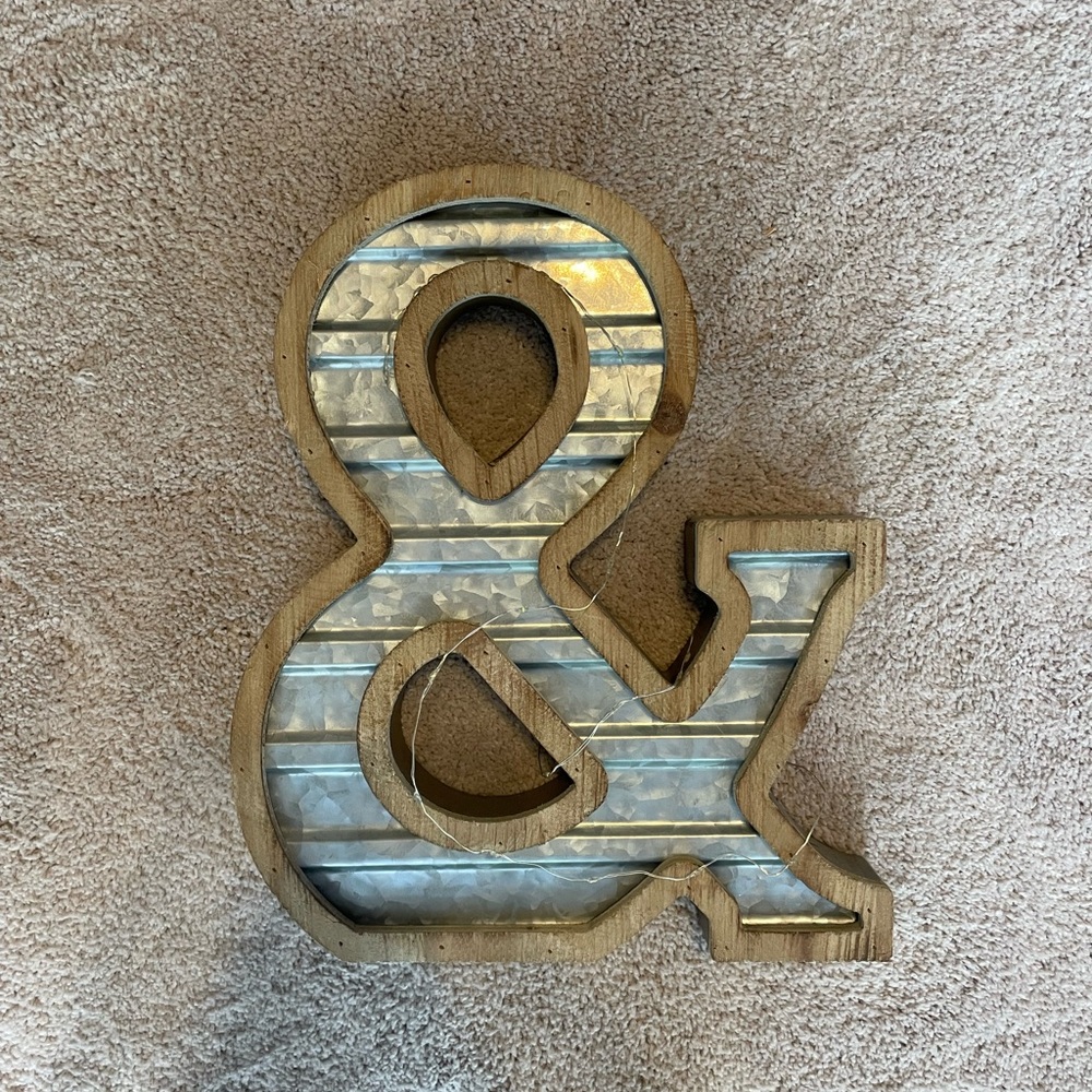 & Sign and Decor Piece
